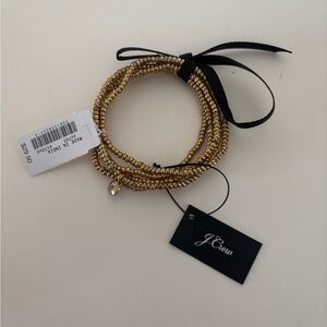 NWT jcrew set of 5 stretchy gold bracelet